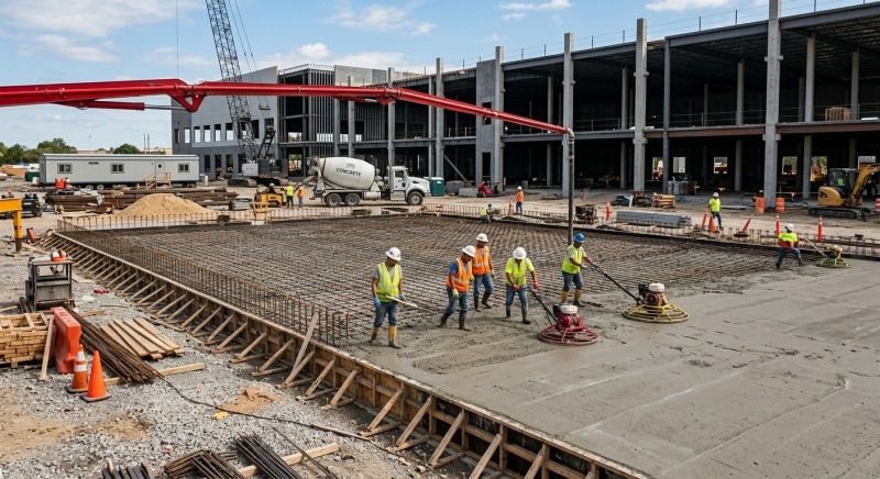 Commercial Slab Construction in Somers, CT