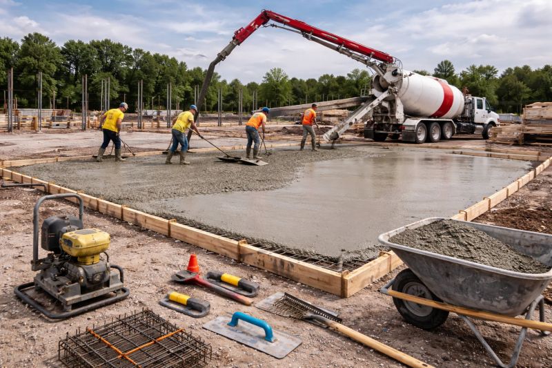 Commercial Slab Construction in Suffield, CT