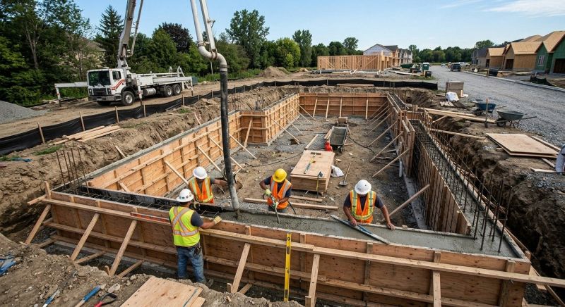 Concrete Foundation Installation in East Hartford, CT