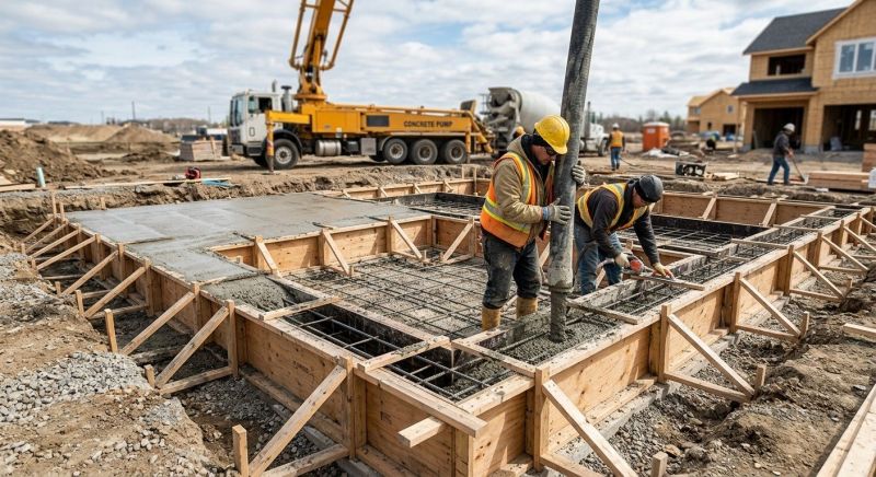 Foundation Wall Pouring in East Longmeadow, MA